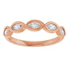 14K Rose 1/4 CTW Natural Diamond Anniversary Band