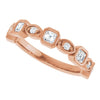 14K Rose 3/8 CTW Natural Diamond Anniversary Band