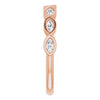 14K Rose Gold 1/4 CTW Marquise Diamond Anniversary Band