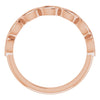 14K Rose Gold 1/4 CTW Marquise Diamond Anniversary Band