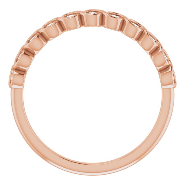 14K Rose Gold 1/4 CTW Marquise Diamond Anniversary Band