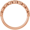 14K Rose Gold 1/4 CTW Marquise Diamond Anniversary Band