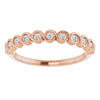 14K Rose Gold 1/4 CTW Marquise Diamond Anniversary Band