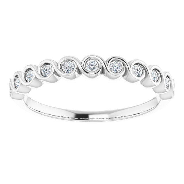 14K Rose 1/4 CTW Natural Diamond Anniversary Band