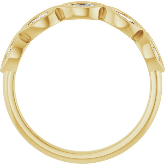 14K Rose 1/4 CTW Natural Diamond Anniversary Band