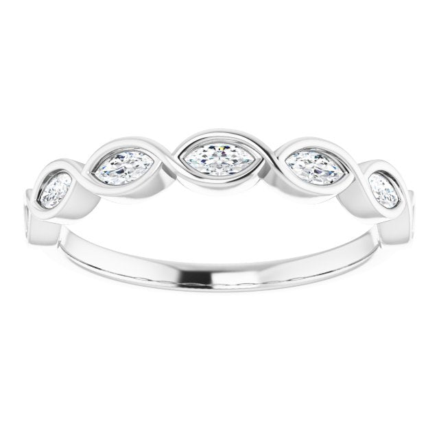 14K Rose 1/4 CTW Natural Diamond Anniversary Band