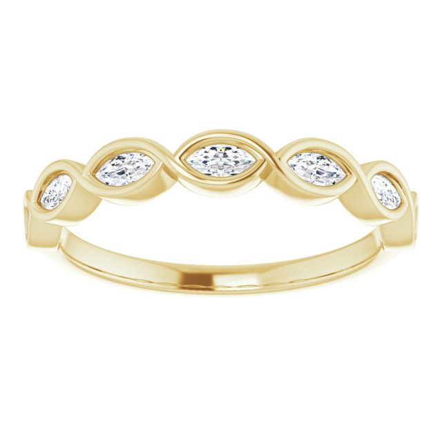 14K Rose 1/4 CTW Natural Diamond Anniversary Band