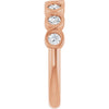 14K Rose Gold 1/4 CTW Marquise Diamond Anniversary Band