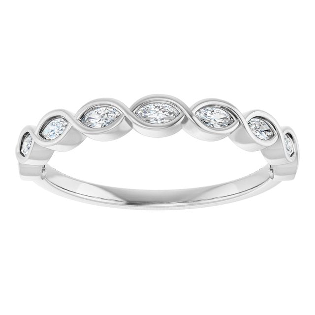 14K Rose 1/4 CTW Natural Diamond Anniversary Band