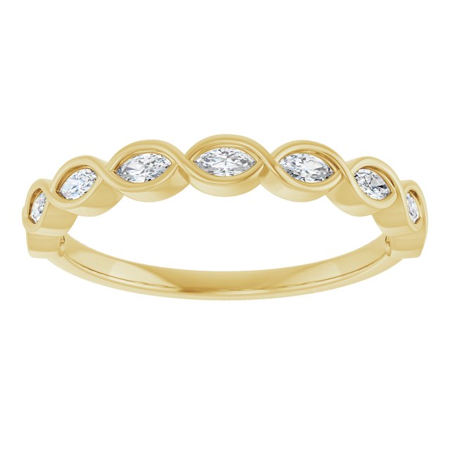 14K Rose 1/4 CTW Natural Diamond Anniversary Band