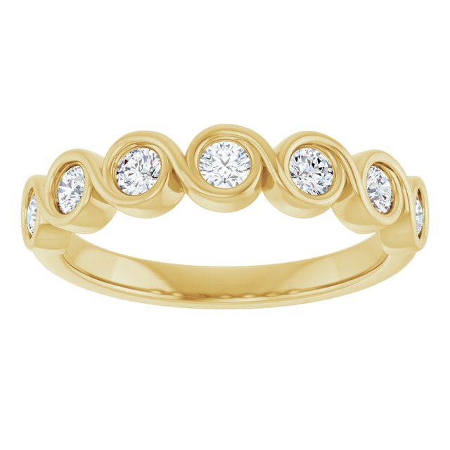 14K Rose 1/4 CTW Natural Diamond Anniversary Band