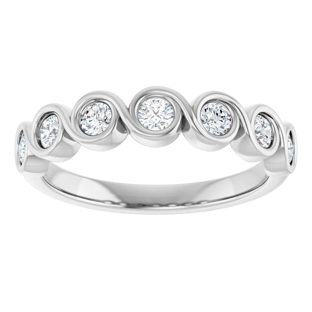 14K Rose 1/4 CTW Natural Diamond Anniversary Band