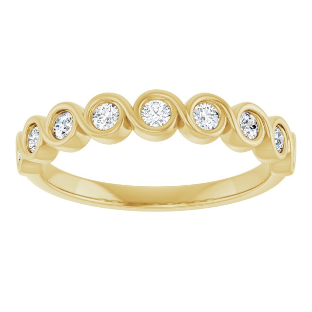 14K Rose 1/4 CTW Natural Diamond Anniversary Band