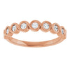 14K Rose Gold 1/4 CTW Marquise Diamond Anniversary Band