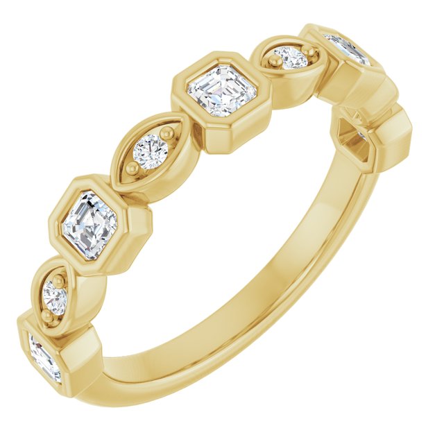 14K Rose 3/8 CTW Natural Diamond Anniversary Band