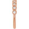 14K Rose Gold 1/4 CTW Marquise Diamond Anniversary Band