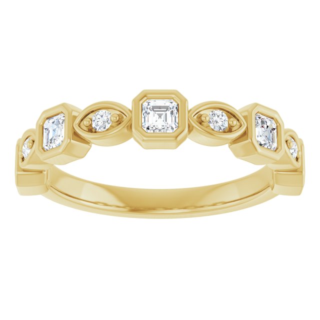 14K Rose 3/8 CTW Natural Diamond Anniversary Band