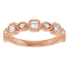 14K Rose 3/8 CTW Natural Diamond Anniversary Band