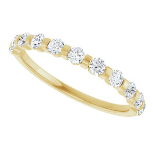 14K Rose Gold Asscher-Cut Diamond Anniversary Ring with 5/8 CTW Natural Diamonds