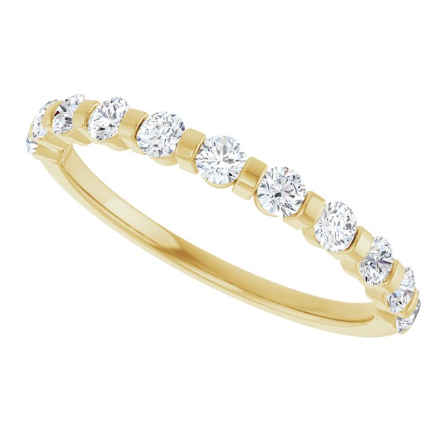 14K Rose 5/8 CTW Natural Diamond Anniversary Band