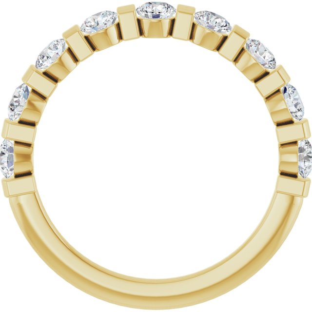 14K Rose 5/8 CTW Natural Diamond Anniversary Band