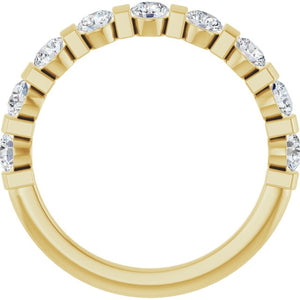 14K Rose Gold Asscher-Cut Diamond Anniversary Ring with 5/8 CTW Natural Diamonds