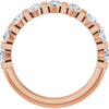 14K Rose Gold 5/8 CTW Asscher-Cut Diamond Anniversary Ring