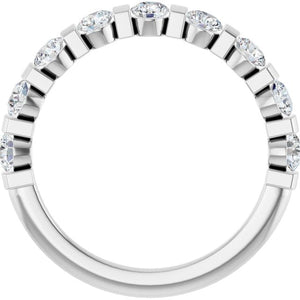 14K Rose Gold Asscher-Cut Diamond Anniversary Ring with 5/8 CTW Natural Diamonds