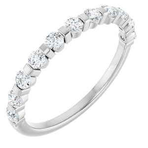 14K Rose Gold Asscher-Cut Diamond Anniversary Ring with 5/8 CTW Natural Diamonds