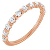 14K Rose Gold 5/8 CTW Asscher-Cut Diamond Anniversary Ring