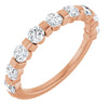 14K Rose Gold 5/8 CTW Asscher-Cut Diamond Anniversary Ring