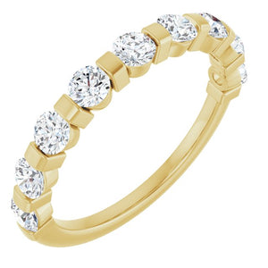 14K Rose Gold Asscher-Cut Diamond Anniversary Ring with 5/8 CTW Natural Diamonds