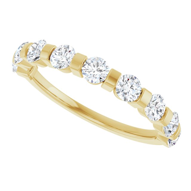 14K Rose 5/8 CTW Natural Diamond Anniversary Band