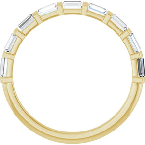 14K Rose Gold Asscher-Cut Diamond Anniversary Ring with 5/8 CTW Natural Diamonds