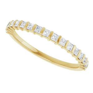 14K Rose Gold Asscher-Cut Diamond Anniversary Ring with 5/8 CTW Natural Diamonds