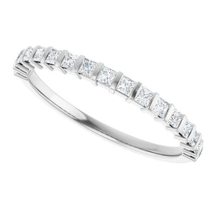 14K Rose Gold Asscher-Cut Diamond Anniversary Ring with 5/8 CTW Natural Diamonds