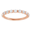 14K Rose Gold 5/8 CTW Asscher-Cut Diamond Anniversary Ring