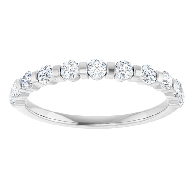 14K Rose 5/8 CTW Natural Diamond Anniversary Band