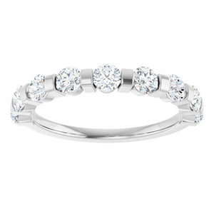 14K Rose Gold Asscher-Cut Diamond Anniversary Ring with 5/8 CTW Natural Diamonds