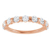 14K Rose Gold 5/8 CTW Asscher-Cut Diamond Anniversary Ring