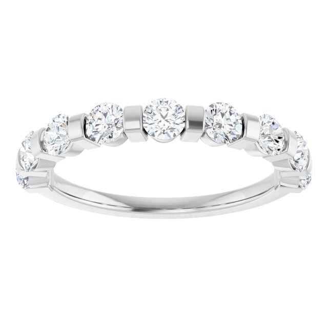 14K Rose 5/8 CTW Natural Diamond Anniversary Band