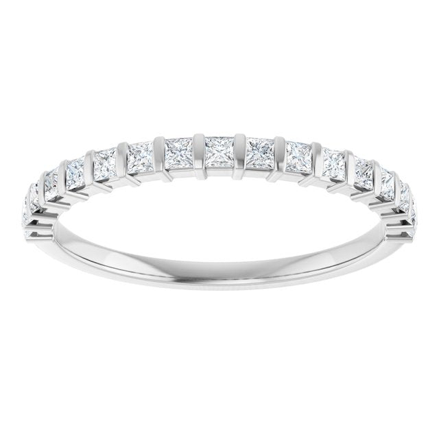 14K Rose 5/8 CTW Natural Diamond Anniversary Band