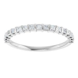 14K Rose Gold Asscher-Cut Diamond Anniversary Ring with 5/8 CTW Natural Diamonds