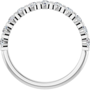 14K Rose Gold Asscher-Cut Diamond Anniversary Ring with 5/8 CTW Natural Diamonds