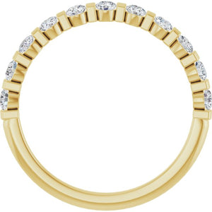 14K Rose Gold Asscher-Cut Diamond Anniversary Ring with 5/8 CTW Natural Diamonds