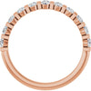 14K Rose Gold 5/8 CTW Asscher-Cut Diamond Anniversary Ring