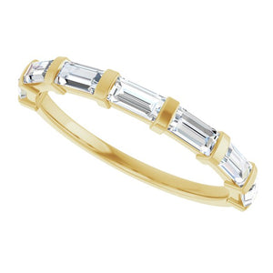 14K Rose Gold Asscher-Cut Diamond Anniversary Ring with 5/8 CTW Natural Diamonds