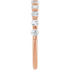 14K Rose Gold 5/8 CTW Asscher-Cut Diamond Anniversary Ring