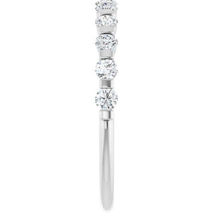 14K Rose Gold Asscher-Cut Diamond Anniversary Ring with 5/8 CTW Natural Diamonds
