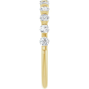 14K Rose Gold Asscher-Cut Diamond Anniversary Ring with 5/8 CTW Natural Diamonds